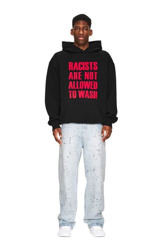 6PM NO RACISTS HOODIE BLACK