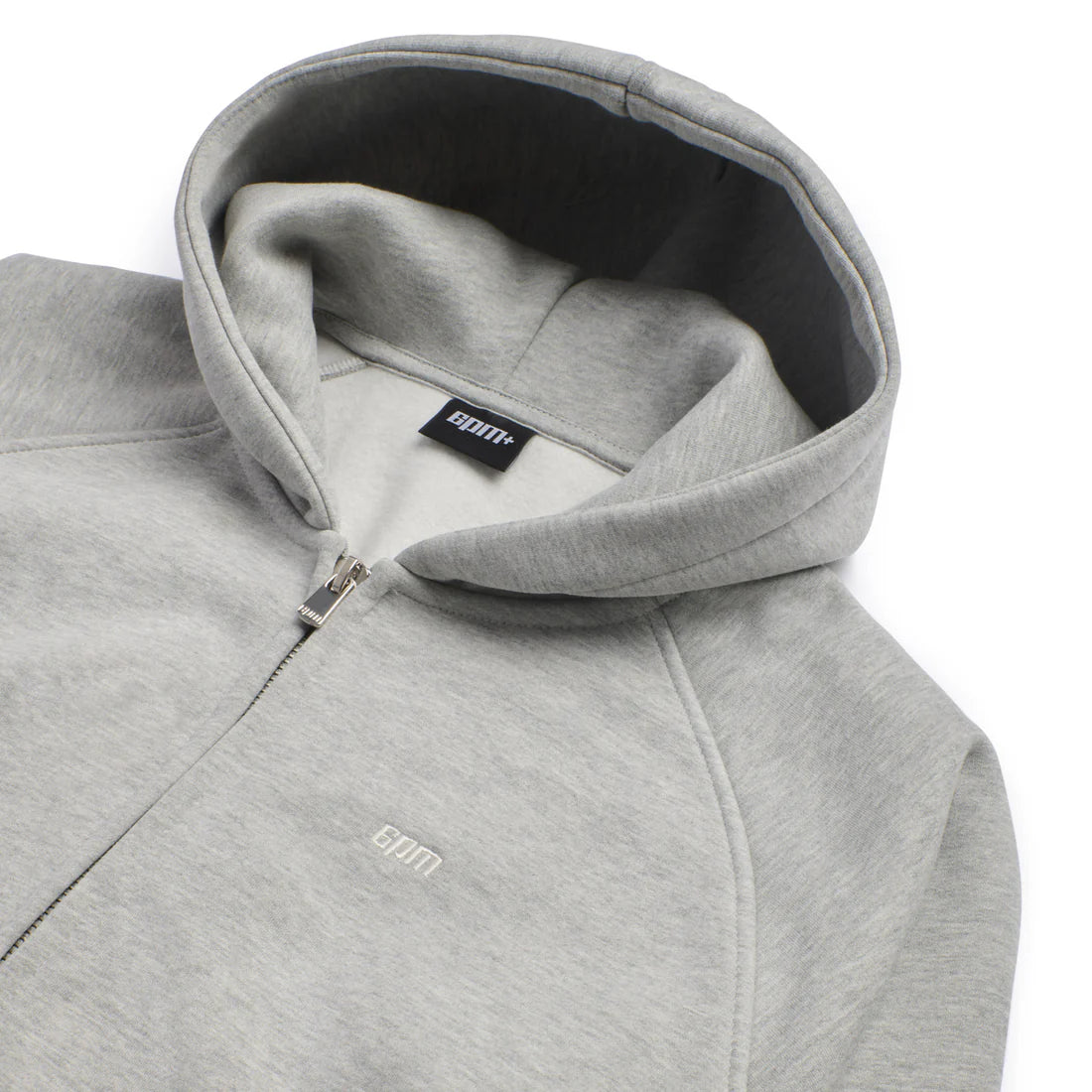 6PM ZIP HOODIE GREY MELANGE