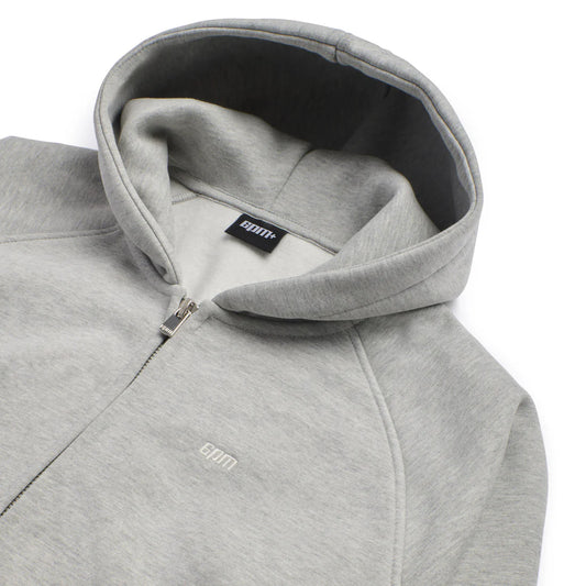 6PM ZIP HOODIE GREY MELANGE