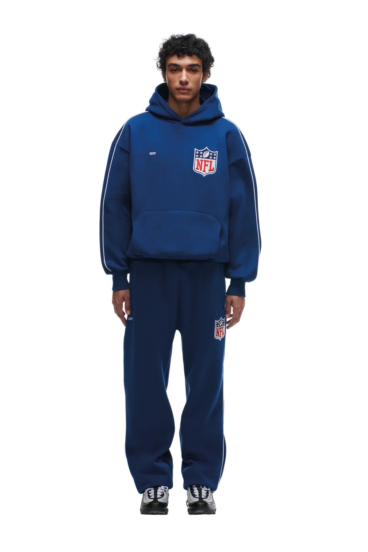 6PM SHIELD LOGO HOODIE BLUE