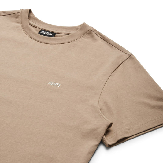 6PM T-SHIRT REGULAR FIT MOCCA CREAM