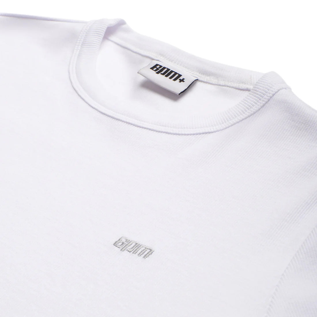 6PM RIBBED SLIM FIT TEE WHITE