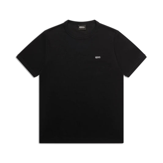 6PM RIBBED SLIM FIT TEE BLACK