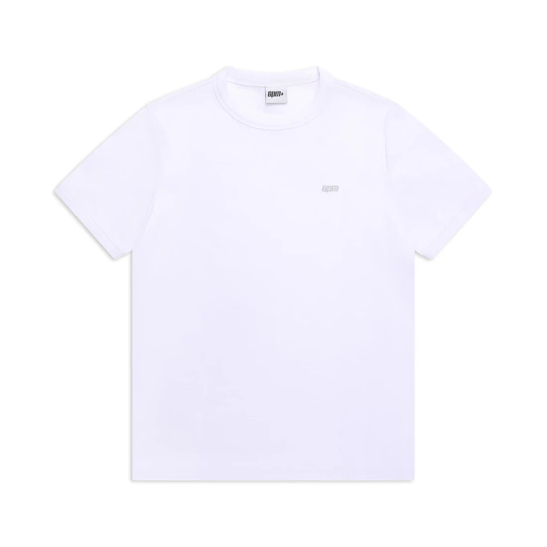 6PM RIBBED SLIM FIT TEE WHITE