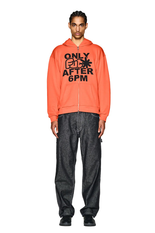 6PM F&F ZIP HOODIE ORANGE